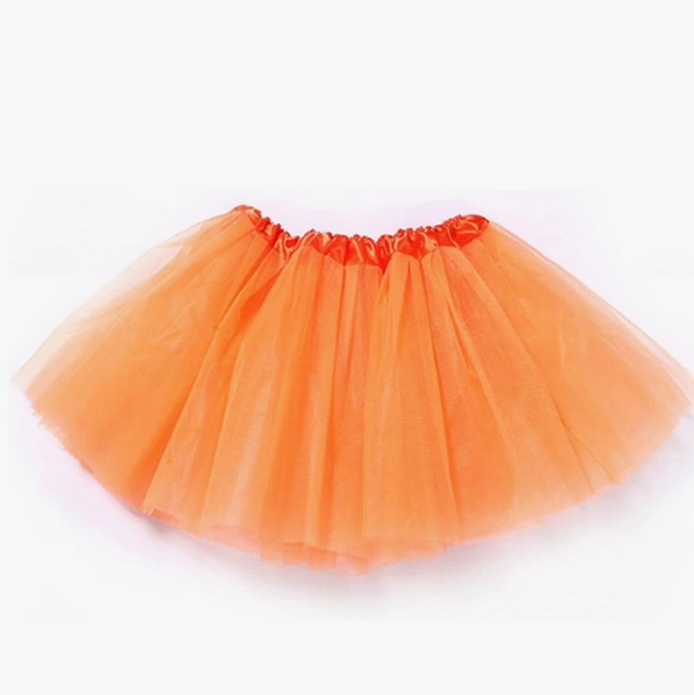 Bright Orange Tulle Tutu Skirt